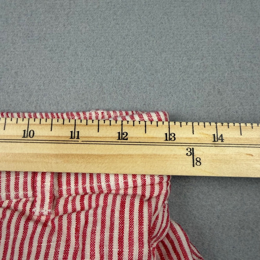 J.Crew Women XXS Electric Red Striped Harbor Shorts 100% Linen Re-Imagined CH879 - Picture 9 of 11